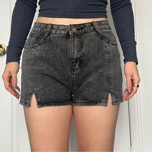 Women's Black Denim Shorts